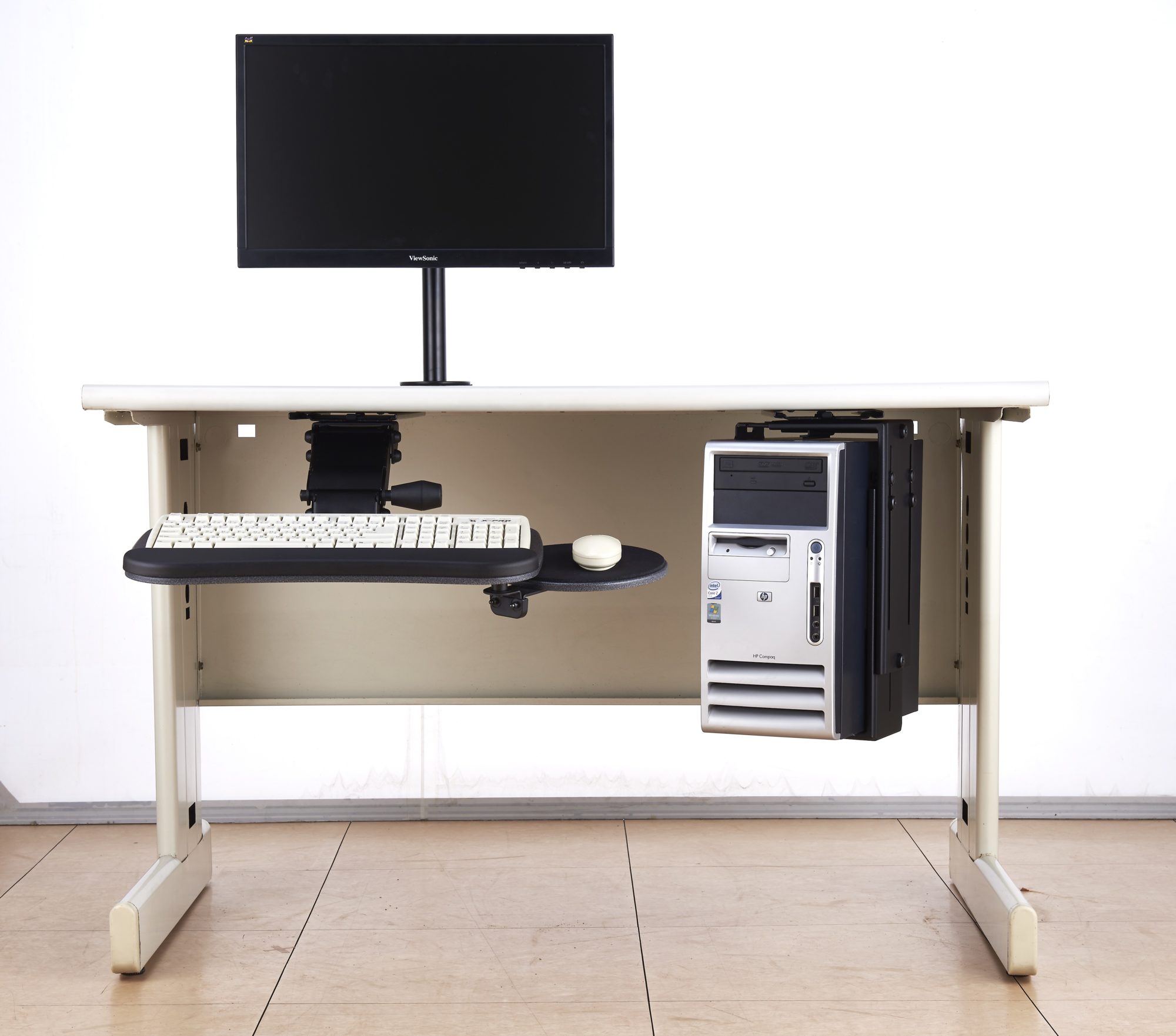 Desk with EZOffice accessories