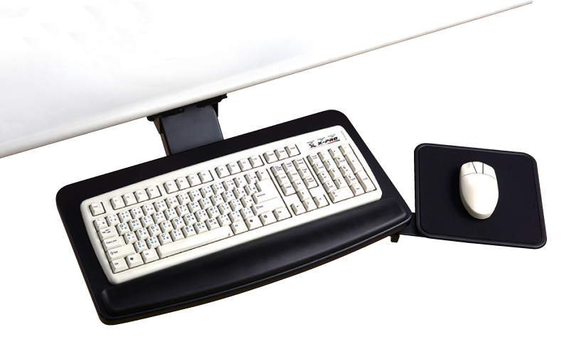EZ0021 Single knob adjustable keyboard holder with swingable mouse tray for ergonomics