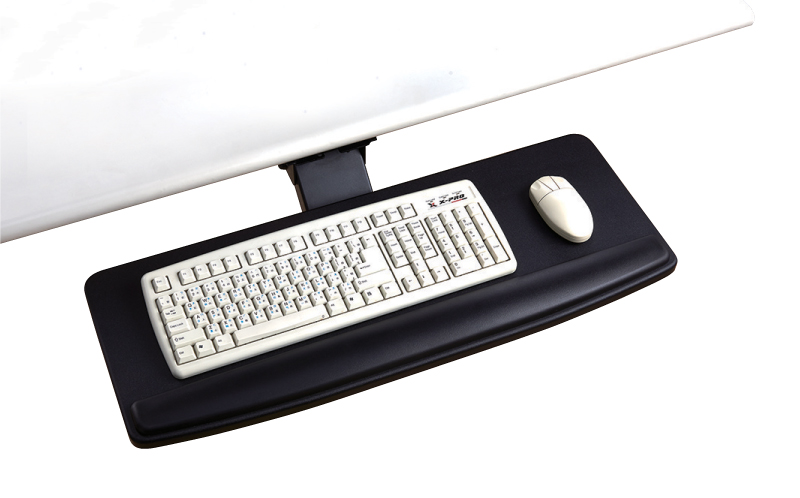 EZ0033 Single knob adjustable keyboard holder with room for mouse for ergonomics