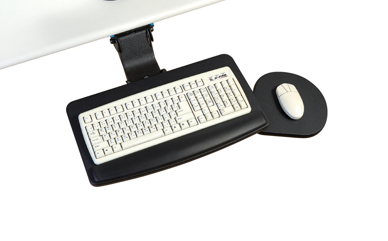 EZ0039-MICO Single knob adjustable keyboard holder with swingable mouse tray for ergonomics