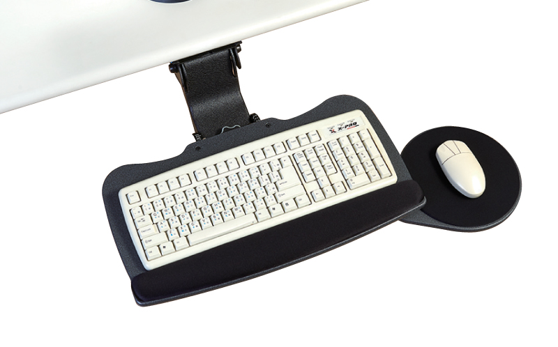EZ0049-MICO Single knob adjustable keyboard holder with swingable mouse tray for ergonomics