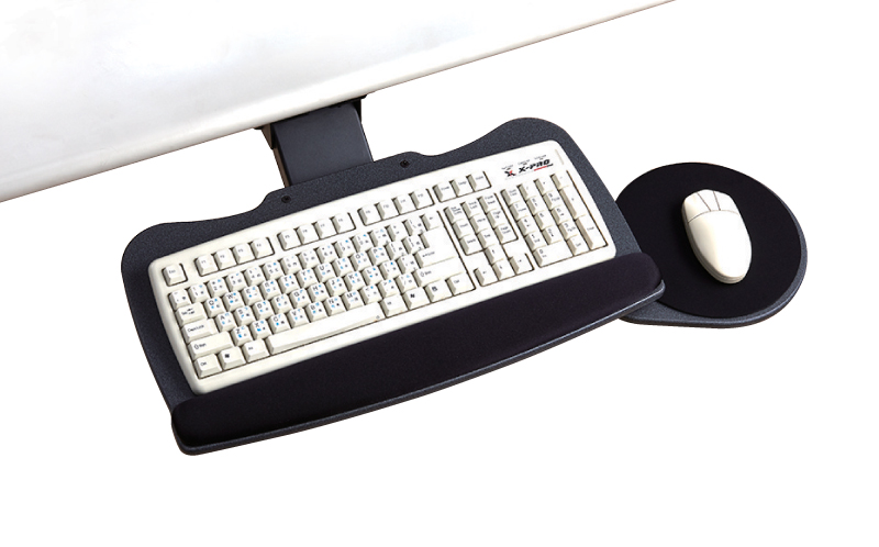 EZ0049 Single knob adjustable keyboard holder with swingable mouse tray for ergonomics