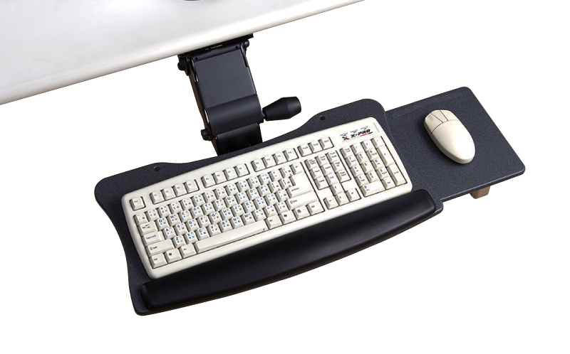EZ0088-EZSS Single knob adjustable keyboard holder with adjustable mouse tray for ergonomics