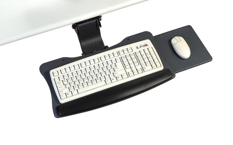 EZ0088-MICO Single knob adjustable keyboard holder with adjustable mouse tray for ergonomics