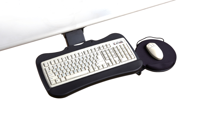 WK29141A Single knob adjustable keyboard holder with swingable mouse tray for ergonomics