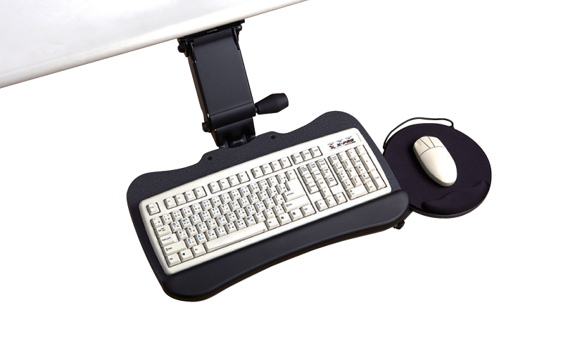 WK29141AEZSL Single knob adjustable keyboard holder with swingable mouse tray for ergonomics