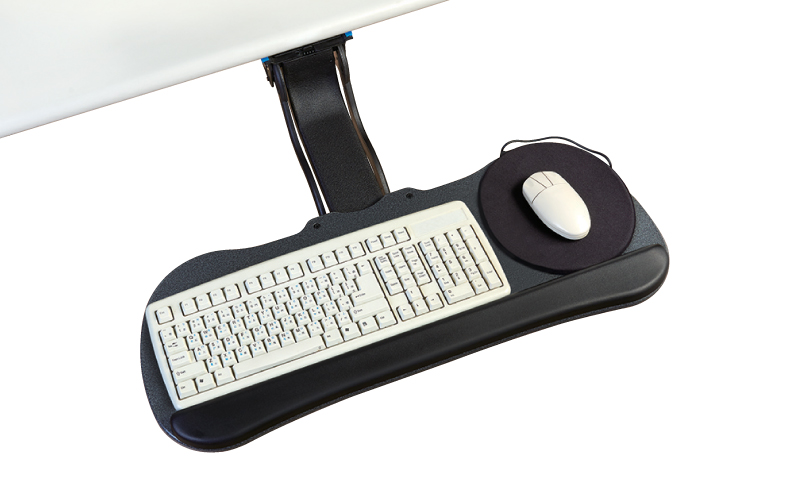 WK30151ACO Single knob adjustable keyboard holder with room for a mouse tray for ergonomics