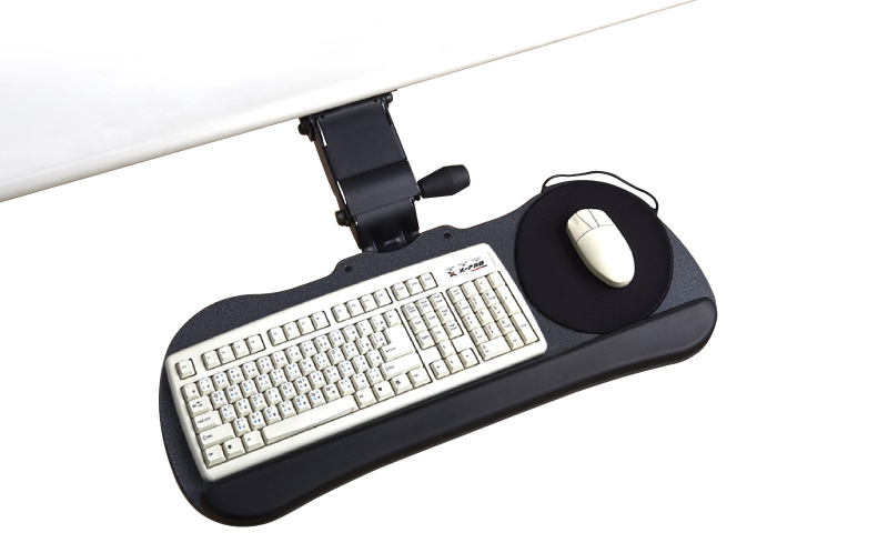 WK30151AEZSS Single knob adjustable keyboard holder with room for a mouse tray for ergonomics