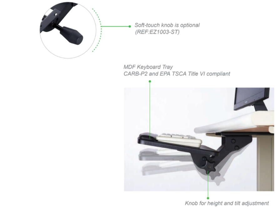 EZOffice ez1003 demonstrating how easy it is to have better ergonomics