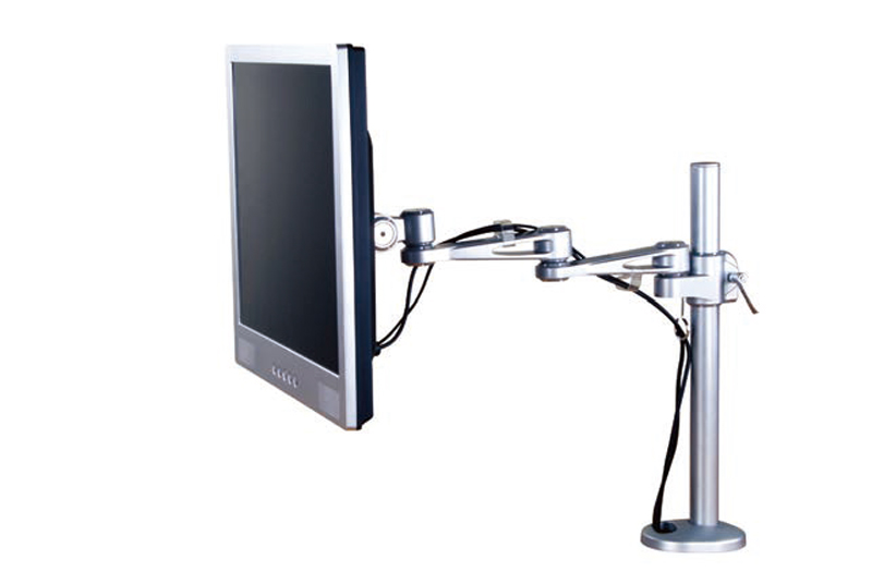 EZ00227-B-S Monitor arm with monitor attached showing capabilities